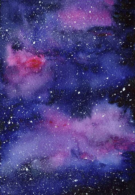 nebula watercolor galaxy art print  olga shvartsur