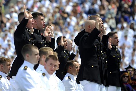 u s marine cadets take the oath of enlistment during the u s naval