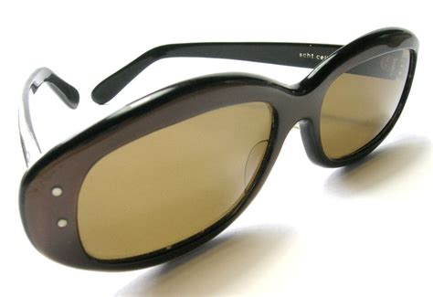 Vintage 60s Brown Acetate Sunglasses Original Brown Tinted Etsy