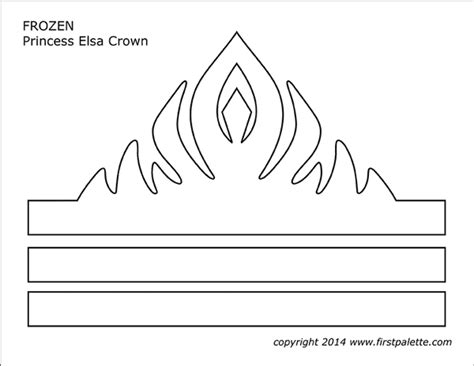 frozen princess crown templates  printable templates coloring