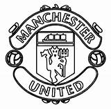 Manchester United Logo Coloring Pages Football Soccer Print Colouring Badge Sheets Printable City Sheet Kids Ea sketch template