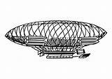 Zeppelin Dirigible Dirigibile Malvorlage Kleurplaat Herunterladen sketch template