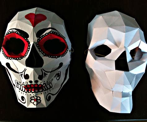 bonus papercraft skull mask  steps  pictures
