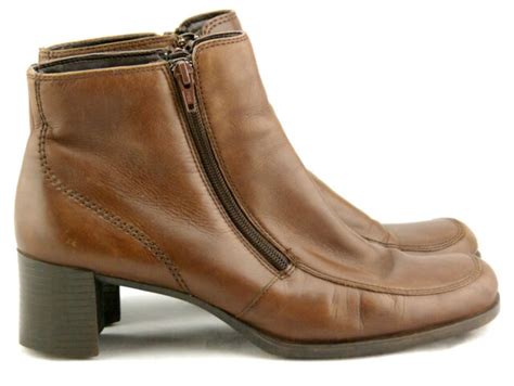 farrah brown leather upper fashion ankle boots   heels womens  ebay