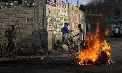 haiti election ends in disarray as protesters take to the