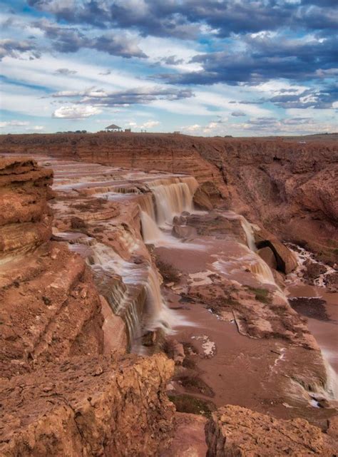 visiting grand falls aka chocolate falls in northern arizona arizona travel cool places to