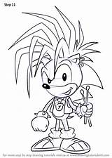 Sonic Hedgehog Manic Draw Drawing Step Tutorials Characters Tutorial Cartoon sketch template