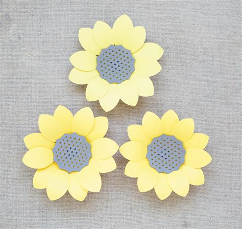 paper sunflower template  svg  tutorial domestic heights