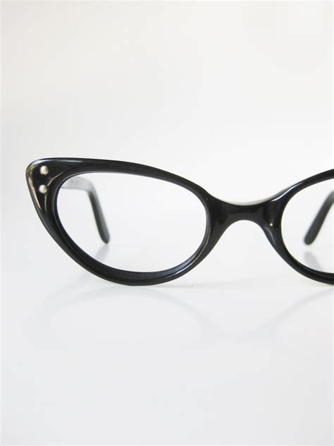 1960s black cat eye glasses eyeglasses vintage retro optical