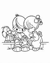 Precious Moments Coloring Pages Printable Couple sketch template