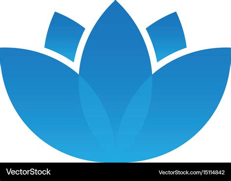 blue lotus spa logo royalty  vector image vectorstock