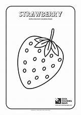 Coloring Pages Simple Easy Strawberry Cool Raspberry sketch template