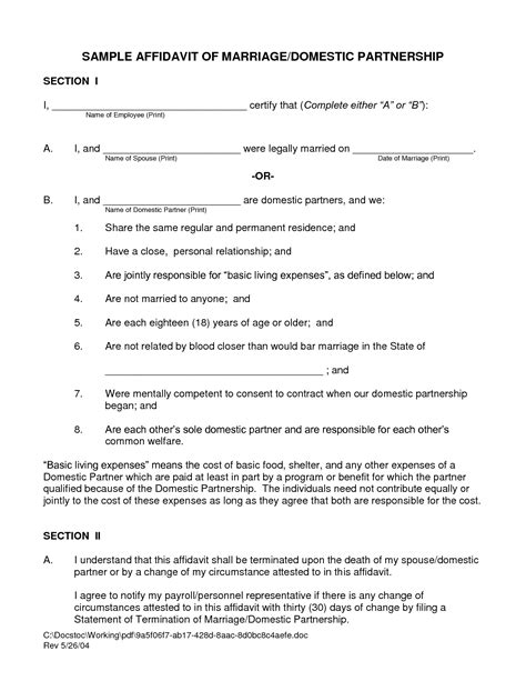 home diy affidavit  relationship sample letter