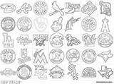 Coloring Mlb Pages Logos Baseball Colorings Print Coloringway Getdrawings sketch template