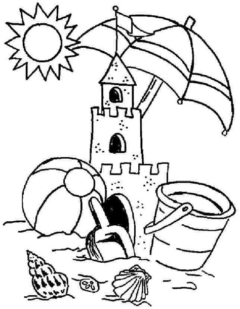 preschool beach coloring pages az coloring pages summer coloring