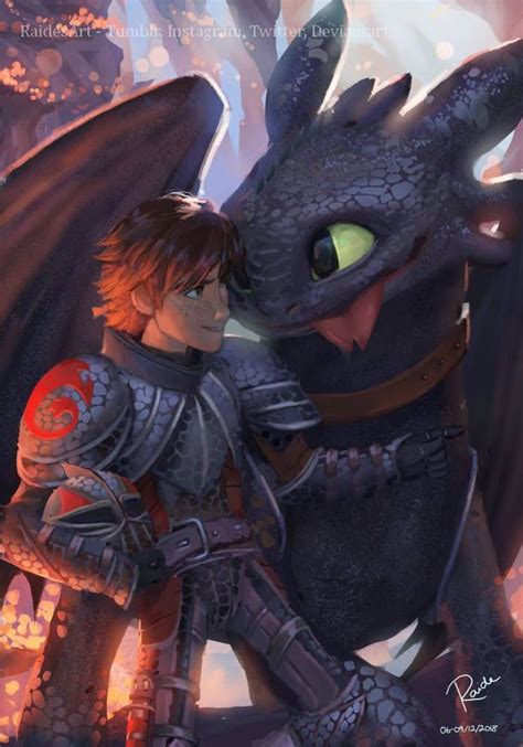 Hiccup And Toothless By Raidesart How Train Your Dragon How To Train