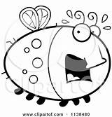 Outlined Scared Chubby Fly Clipart Cartoon Cory Thoman Coloring Vector 2021 sketch template