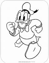 Donald Duck Coloring Pages Disneyclips Running sketch template