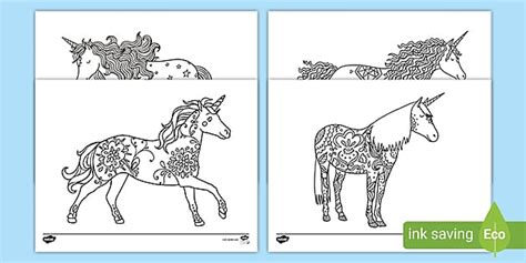 unicorn coloring pages resource twinkl usa twinkl