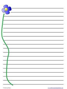 april lined writing paper spring easter lined writing paper