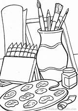 Supplies Clipart Drawing Coloring Pages Colouring Printable Arts Crafts Explore Paintingvalley Clipground sketch template