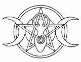 Coloring Pages Wiccan Getdrawings Pagan sketch template