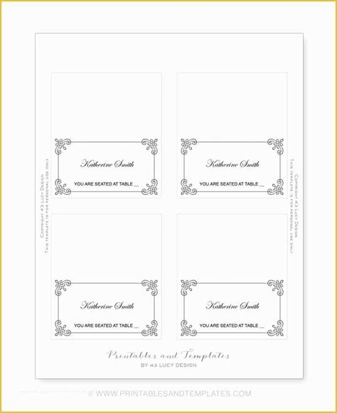 place card template  christmas dinner place cards template