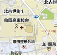 Image result for 亀岡市北古世町. Size: 190 x 99. Source: www.mapion.co.jp