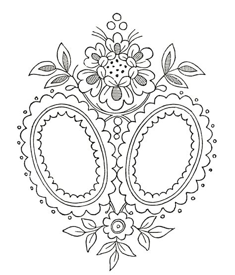 vintage monogram embroidery pattern  graphics fairy