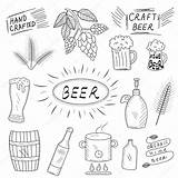 Beer Brewery Sketch Illustration Vector Hand Drawn Set Crafted Brewing Stock Craft Depositphotos sketch template