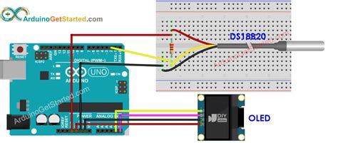arduino temperature sensor oled arduino tutorial