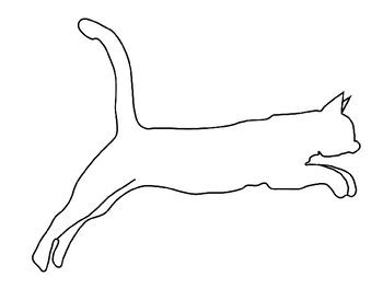cat template coloring page  svg png eps dxf  zip file