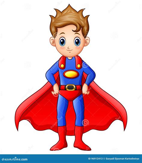 superhero boy cartoon stock vector illustration  fist