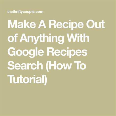 recipe     google recipes search