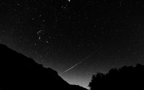 Mg37 Astronomy Space Black Sky Night Beautiful Falling Star Wallpaper
