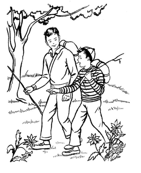 bluebonkers boy coloring pages  boys   hike  printable