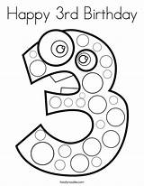 Coloring Birthday Happy 3rd Pages Number Print Clipart Colouring Printable Preschool Numbers Noodle Twisty Twistynoodle Drawings Popular Online Choose Board sketch template