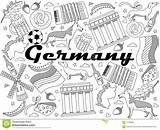 Allemagne Coloriage Germania Illustration Vecteur Livre Vettore Nourriture sketch template
