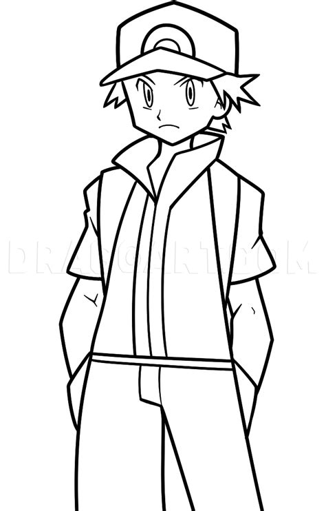 pokemon trainer red coloring pages  dec    likes