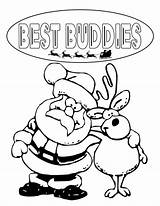 Buddies Christmas Rudolph sketch template