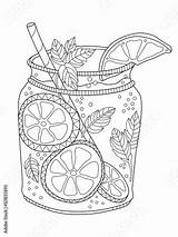 Coloring Pages Lemonade Adult Printable Zentangle Book Food Fotolia Au Mandala Sheets Mojito Colouring Tea Template Cup Flower Time Style sketch template