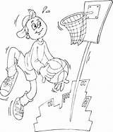 Dunk Coloring Boy sketch template