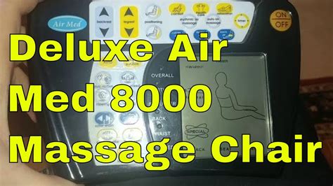 deluxe air med  massage chair     checking motors   repair contact