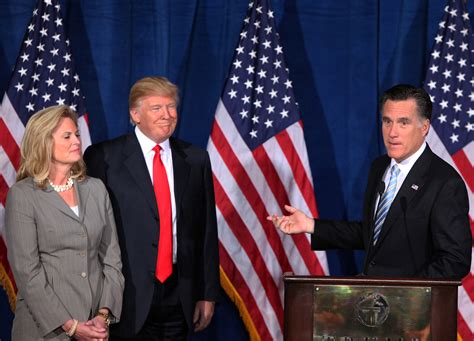 romney finds himself upstaged by trump on big day the new york times