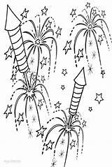 Fireworks Coloring Pages Printable Kids Craft July Print Sheets Choose Board Diwali Night sketch template