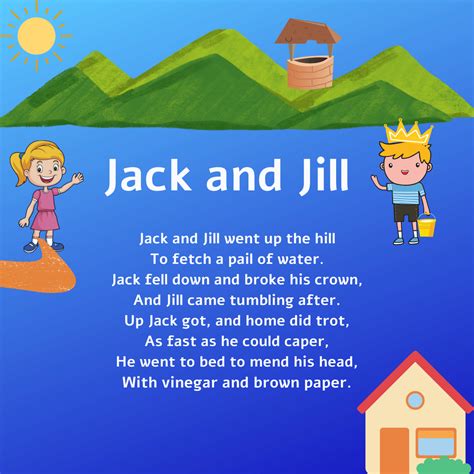 jack  jill printable lyrics origins  video