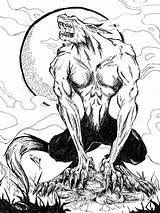 Werewolf Werewolves Howling Coloring4free 1022 Coloringsun Colouring sketch template