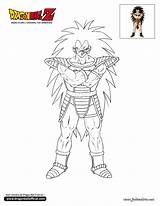 Coloring Pages Raditz Template sketch template