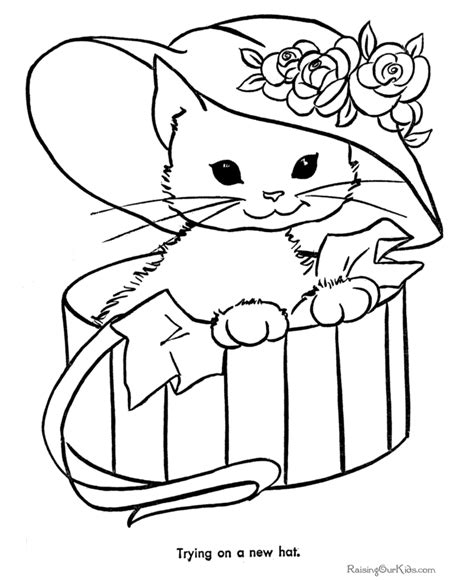 printable cat coloring pages