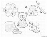 Bee Coloring Honey Hive Scrapbook Coloring4free Related Posts sketch template